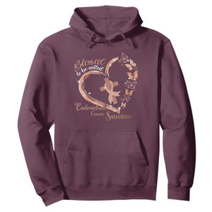 Endometrial Cancer Warrior Gift Hoodie Blessed To Be Called A Survivor TS12 Maroon Print Your Wear