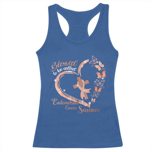 Endometrial Cancer Warrior Gift Racerback Tank Top Blessed To Be Called A Survivor TS12 Royal Blue Print Your Wear