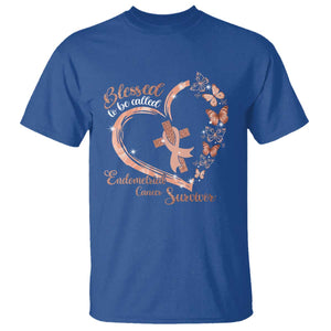 Endometrial Cancer Warrior Gift T Shirt Blessed To Be Called A Survivor TS12 Royal Blue Print Your Wear