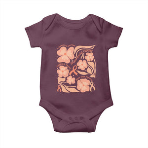Endometrial Cancer Support Squad Floral Gift Baby Onesie In September We Wear Peach TS12 Maroon Print Your Wear