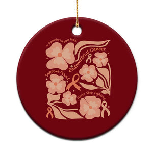 Endometrial Cancer Support Squad Floral Gift Ceramic Ornament In September We Wear Peach TS12 1pc Red Print Your Wear