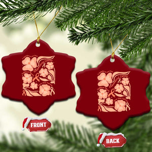Endometrial Cancer Support Squad Floral Gift Ceramic Ornament In September We Wear Peach TS12 Print Your Wear