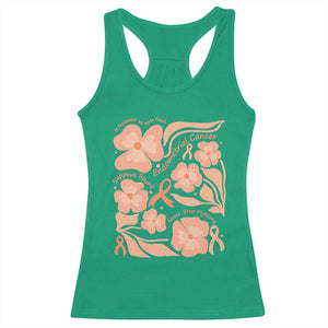 Endometrial Cancer Support Squad Floral Gift Racerback Tank Top In September We Wear Peach TS12 Irish Green Print Your Wear