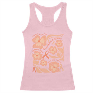 Endometrial Cancer Support Squad Floral Gift Racerback Tank Top In September We Wear Peach TS12 Light Pink Print Your Wear