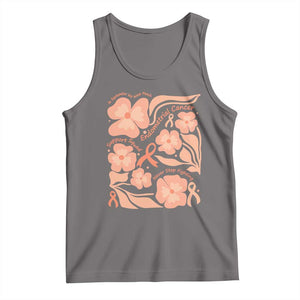 Endometrial Cancer Support Squad Floral Gift Tank Top In September We Wear Peach TS12 Deep Heather Print Your Wear