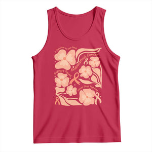 Endometrial Cancer Support Squad Floral Gift Tank Top In September We Wear Peach TS12 Red Print Your Wear