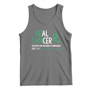 Heal Cancer Nothing Is Impossible With God Tank Top Liver Cancer Support Gift TS12 Black Heather Print Your Wear