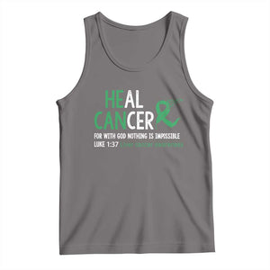 Heal Cancer Nothing Is Impossible With God Tank Top Liver Cancer Support Gift TS12 Deep Heather Print Your Wear