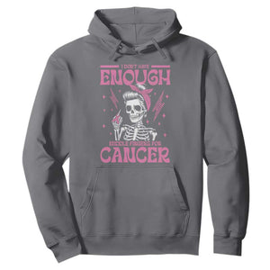 Funny Skeleton Breast Cancer Hoodie I Dont Have Enough Middle Fingers TS12 Charcoal Print Your Wear