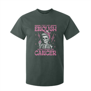 Funny Skeleton Breast Cancer T Shirt For Kid I Dont Have Enough Middle Fingers TS12 Dark Forest Green Print Your Wear