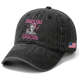 Funny Skeleton Breast Cancer Washed Cotton Baseball Cap I Dont Have Enough Middle Fingers TS12 Print Your Wear