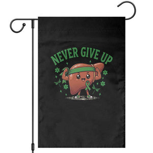 Liver Cancer Awareness Transplant Support Garden Flag Never Give Up Nurse Gift TS12 Black Print Your Wear