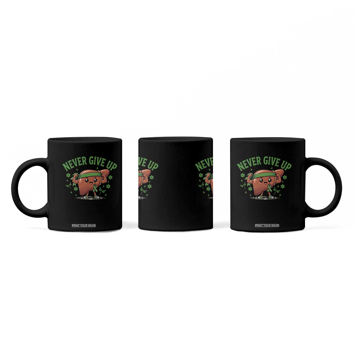 Liver Cancer Awareness Transplant Support Coffee Mug Never Give Up Nurse Gift TS12 Print Your Wear