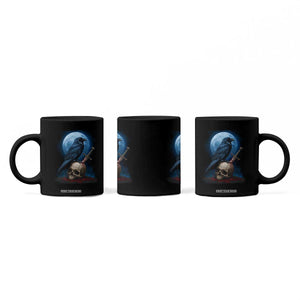 Horror Raven On Skull Coffee Mug Full Moon Gothic Art TS12 Print Your Wear