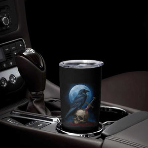 Horror Raven On Skull Tumbler Cup Full Moon Gothic Art TS12 Print Your Wear