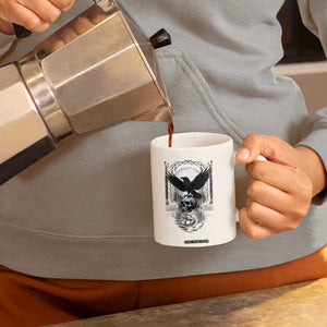 Gothic Raven On Skull With Full Moon Coffee Mug TS12 Print Your Wear