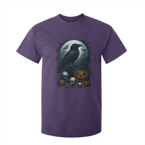 Halloween Gothic Raven T Shirt For Kid Full Moon Horror Art TS12 Purple Print Your Wear