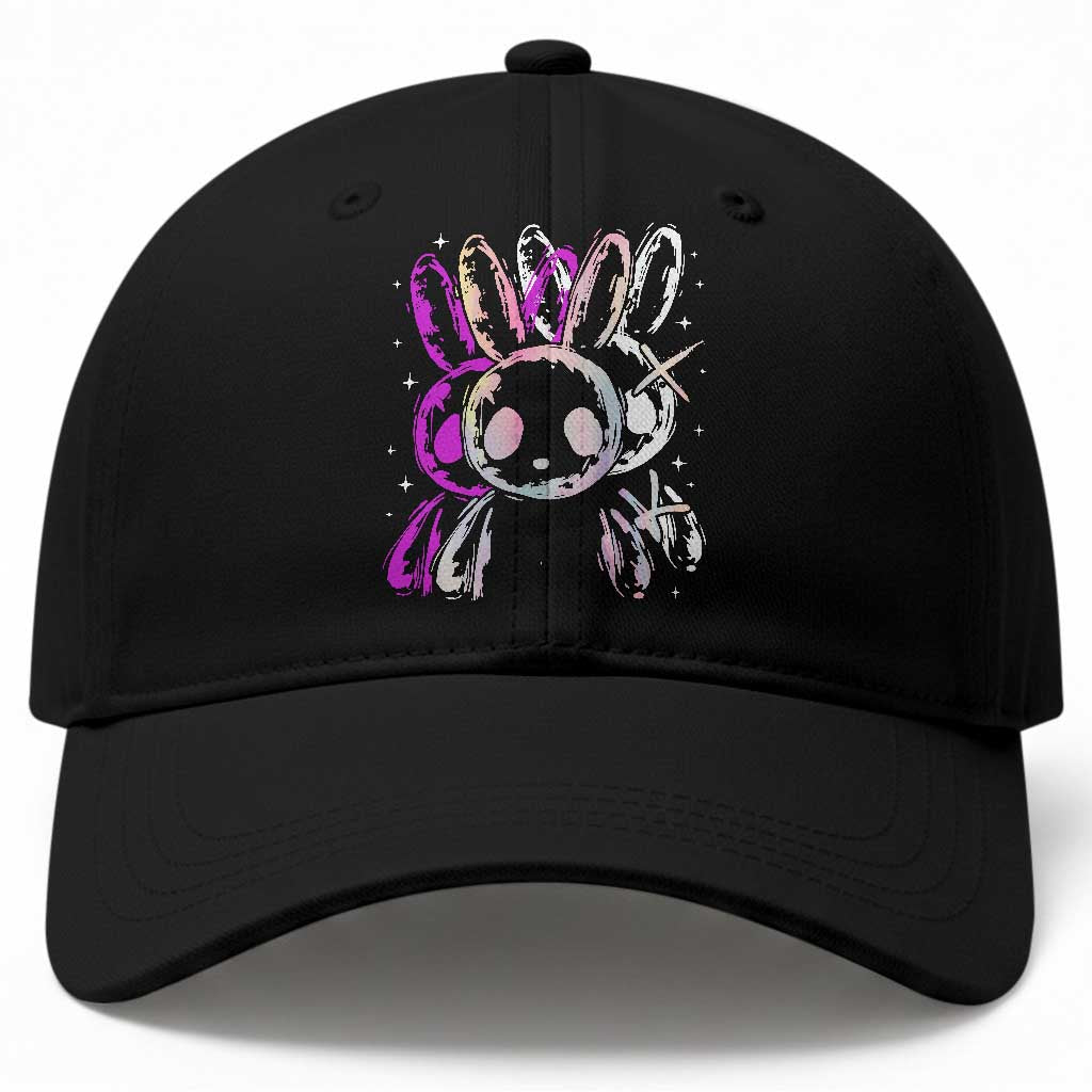 Horror Cute Bunny Rabbit Baseball Cap Horror Aesthetic TS12 Print Your Wear