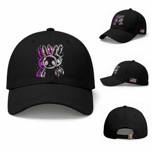 Horror Cute Bunny Rabbit Baseball Cap Horror Aesthetic TS12 Baseball Cap Universal Fit Black Print Your Wear