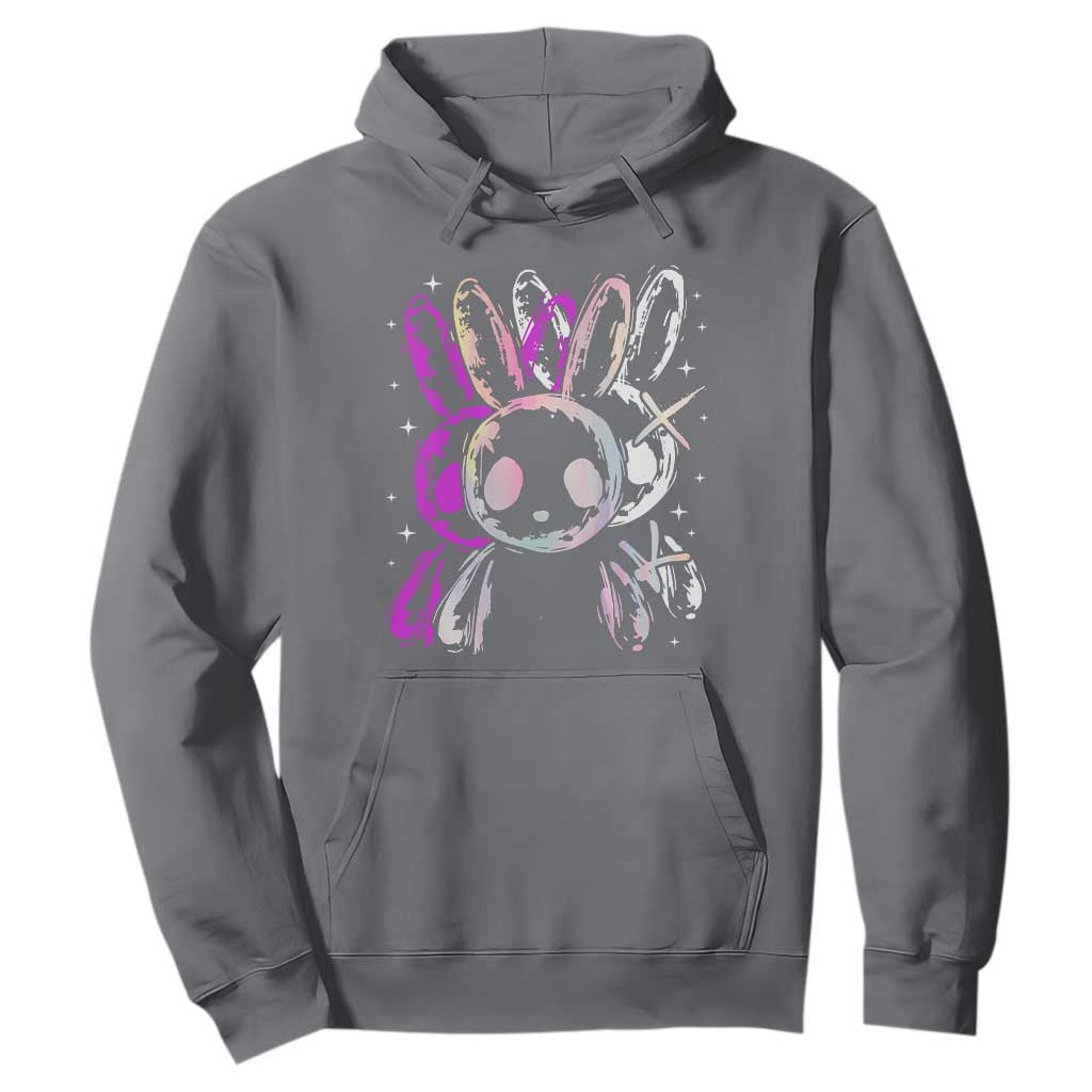 Horror Cute Bunny Rabbit Hoodie Horror Aesthetic TS12 Charcoal Print Your Wear