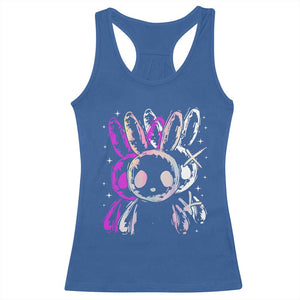 Horror Cute Bunny Rabbit Racerback Tank Top Horror Aesthetic TS12 Royal Blue Print Your Wear