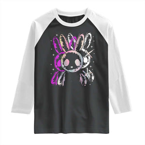 Horror Cute Bunny Rabbit Raglan Shirt Horror Aesthetic TS12 Black White Print Your Wear