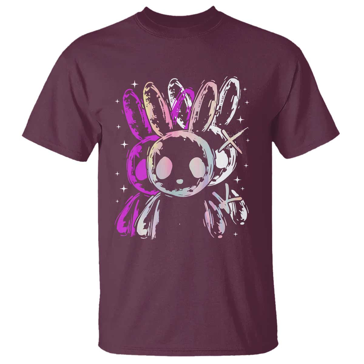 Horror Cute Bunny Rabbit T Shirt Horror Aesthetic TS12 Maroon Print Your Wear