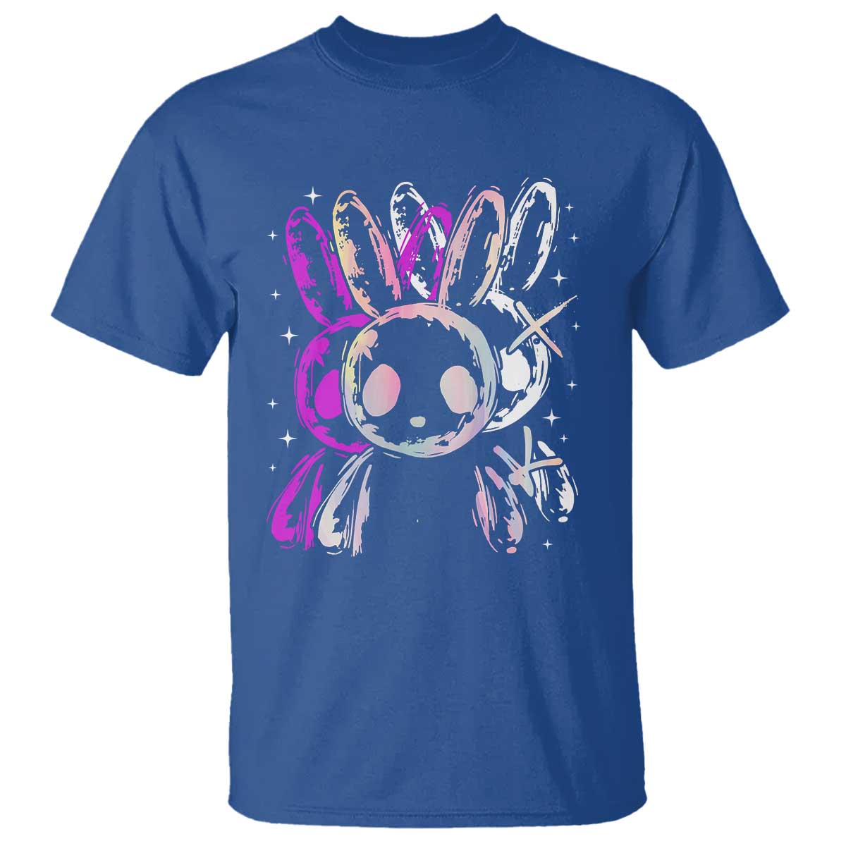 Horror Cute Bunny Rabbit T Shirt Horror Aesthetic TS12 Royal Blue Print Your Wear