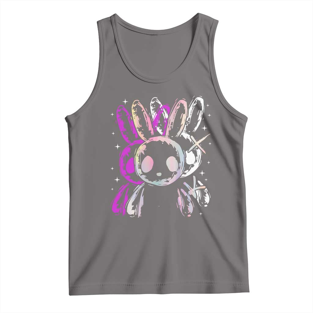 Horror Cute Bunny Rabbit Tank Top Horror Aesthetic TS12 Deep Heather Print Your Wear