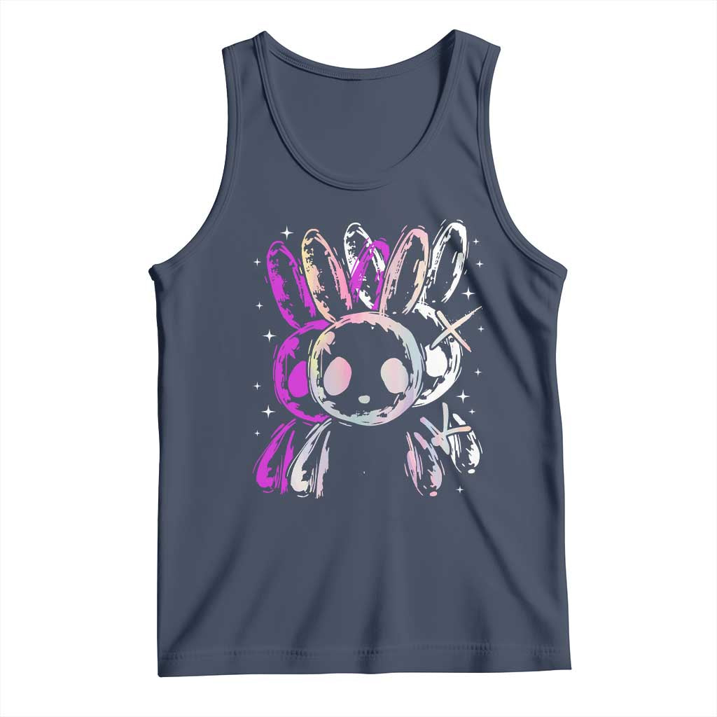 Horror Cute Bunny Rabbit Tank Top Horror Aesthetic TS12 Navy Print Your Wear