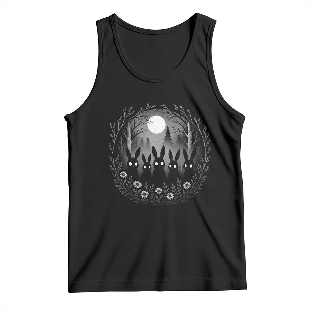 Creepy Cute Bunny Rabbits Tank Top Dark Horror Aesthetic TS12 Black Print Your Wear
