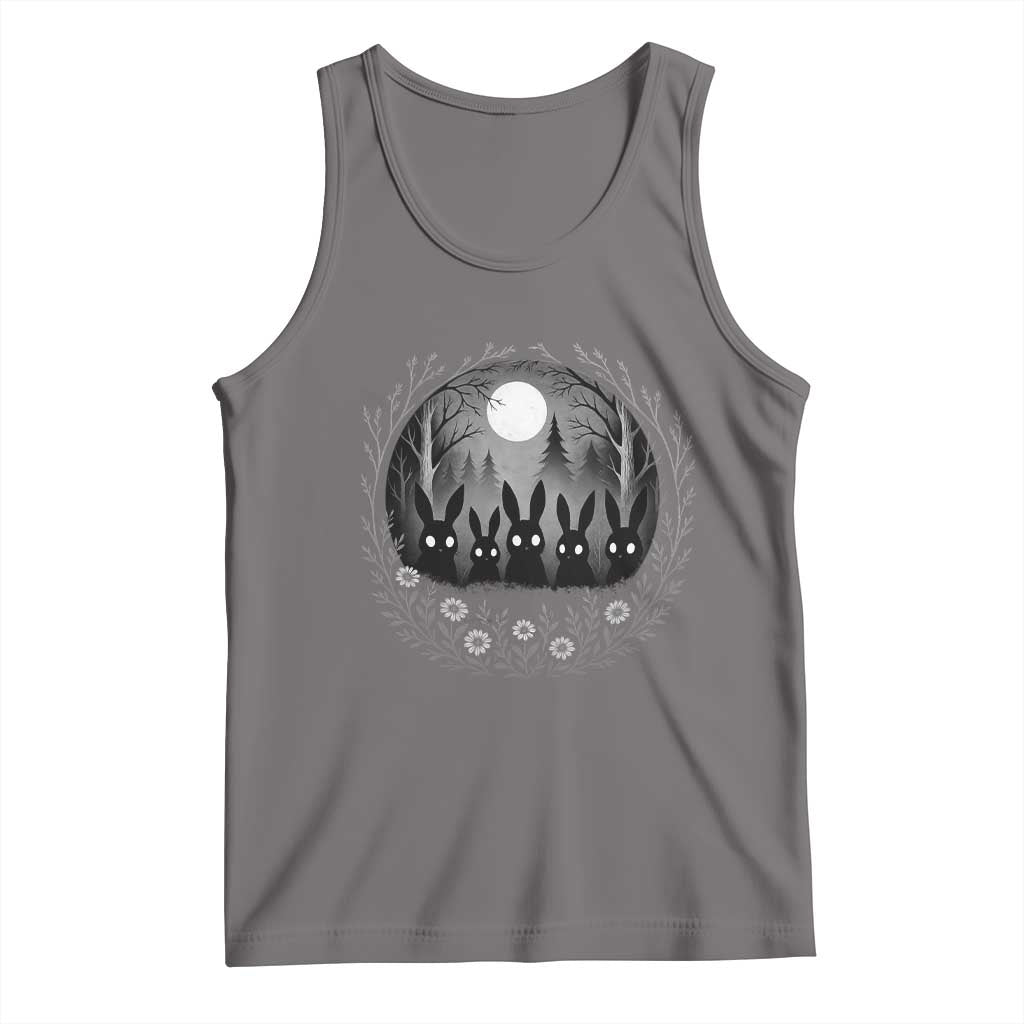 Creepy Cute Bunny Rabbits Tank Top Dark Horror Aesthetic TS12 Deep Heather Print Your Wear