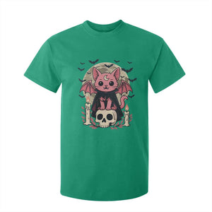 Cute Pastel Goth Vampire Cat T Shirt For Kid Funny Gothic Halloween Art TS12 Irish Green Print Your Wear