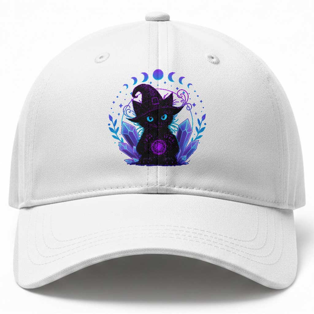 Witchy Black Cat Baseball Cap Funny Spellcasting Pastel Goth Aesthetic TS12 Print Your Wear
