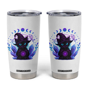 Witchy Black Cat Tumbler Cup Funny Spellcasting Pastel Goth Aesthetic TS12 White Print Your Wear