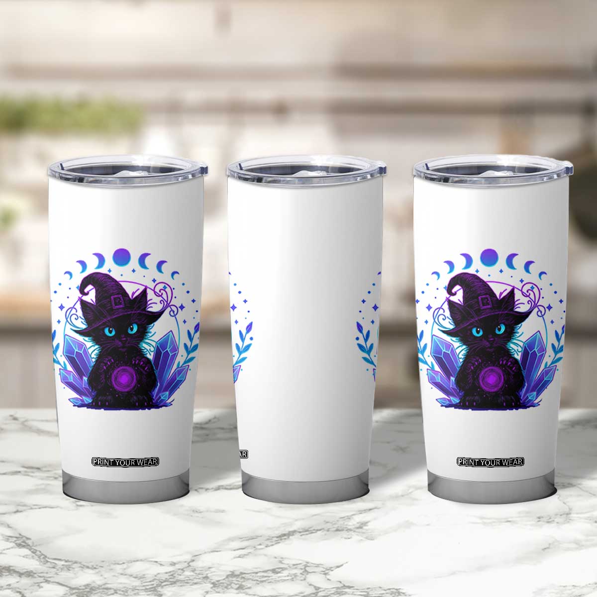 Witchy Black Cat Tumbler Cup Funny Spellcasting Pastel Goth Aesthetic TS12 Print Your Wear