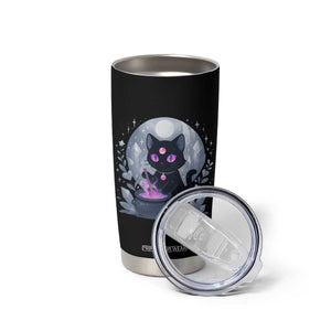 Witchy Black Cat Tumbler Cup Brewing Magic Funny Pastel Goth Art TS12 Print Your Wear