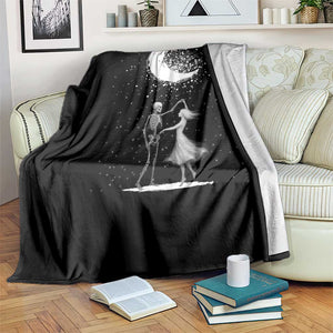 Skeleton Lover Dancing Under The Moon Dark Romantic Art Throw Blanket TS12 Print Your Wear