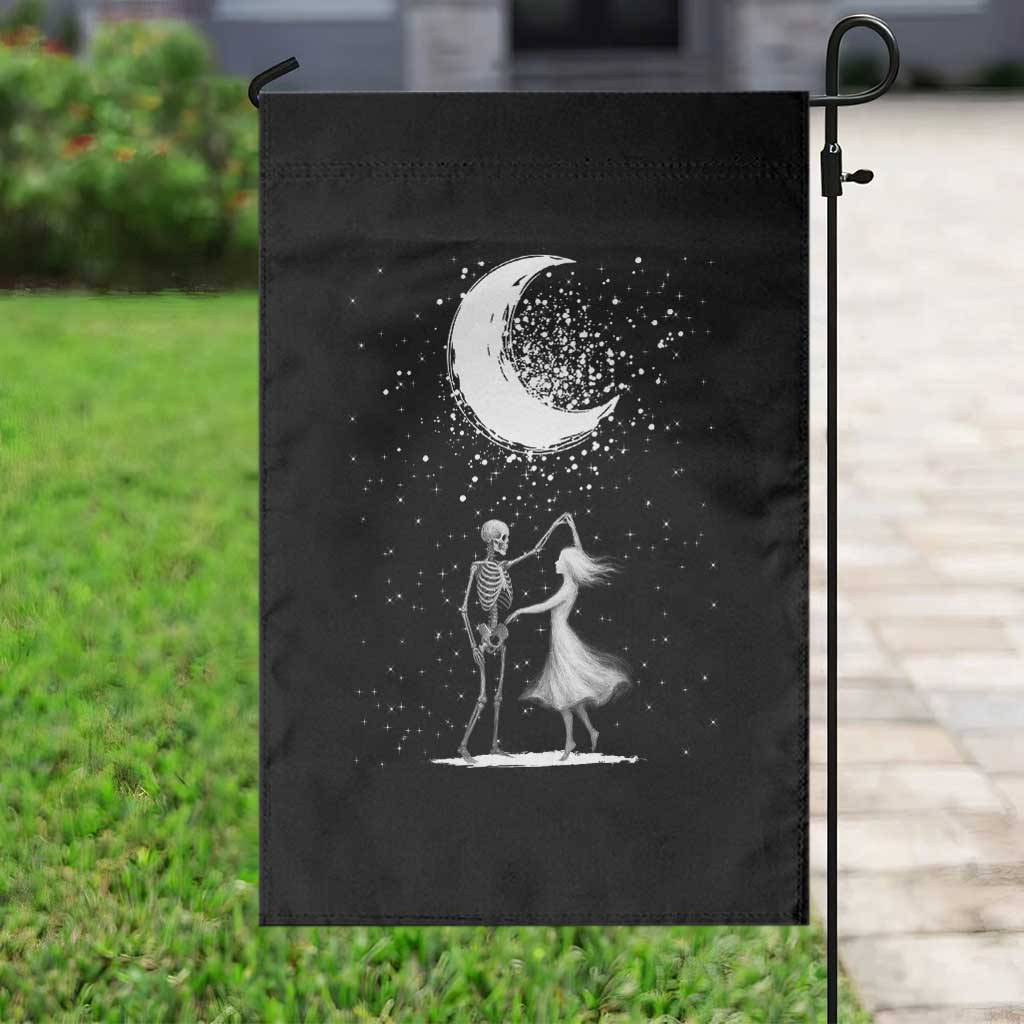 Skeleton Lover Dancing Under The Moon Dark Romantic Art Garden Flag TS12 Print Your Wear