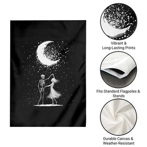 Skeleton Lover Dancing Under The Moon Dark Romantic Art Garden Flag TS12 Print Your Wear