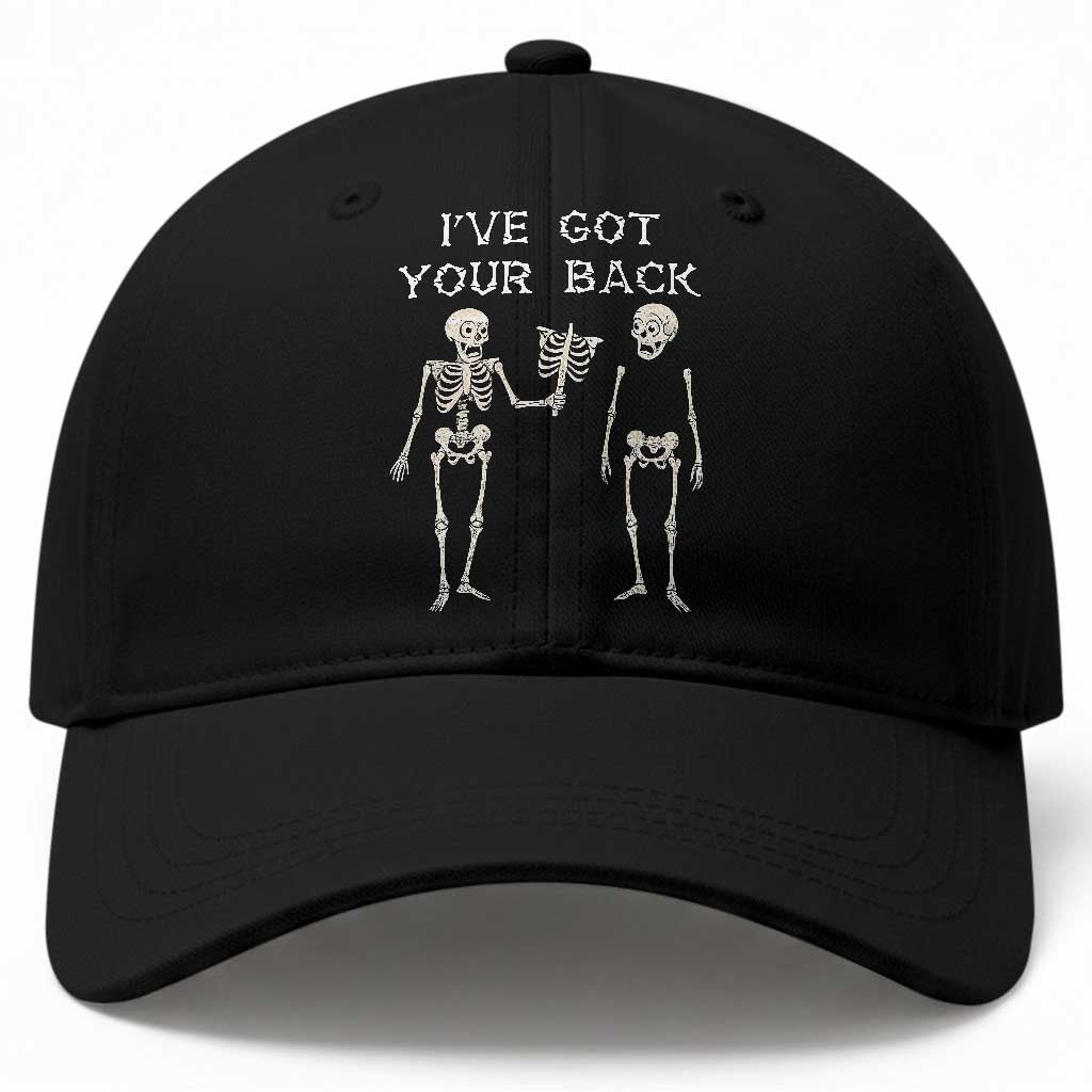 Funny Skeleton Baseball Cap I Have Got Your Back Bone Pun TS12 Print Your Wear