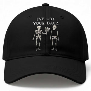 Funny Skeleton Baseball Cap I Have Got Your Back Bone Pun TS12 Print Your Wear