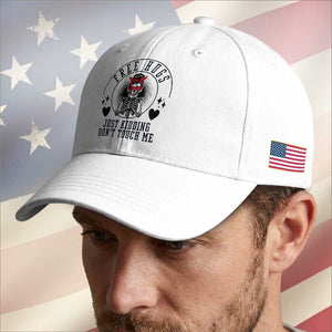 Funny Skeleton Sarcastic Gift Baseball Cap Free Hugs Do Not Touch Me TS12 Print Your Wear