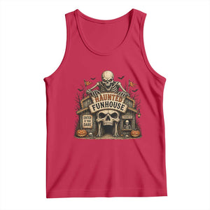 Haunted Funhouse Skeleton Halloween Tank Top Enter If You Dare Spooky Carnival Gift