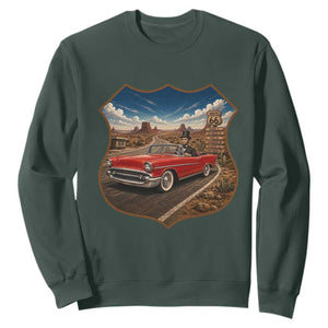 Funny Abraham Lincoln Route Highway 66 Sweatshirt Historical Parody Patriotic Road Trip