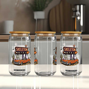 Skeleton Motel Halloween Route Highway 66 Glass Can Spooky Road Trip