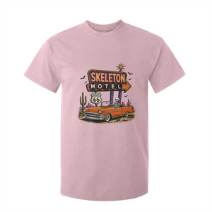 Skeleton Motel Halloween Route Highway 66 T Shirt For Kid Spooky Road Trip