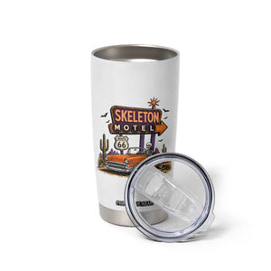 Skeleton Motel Halloween Route Highway 66 Tumbler Cup Spooky Road Trip