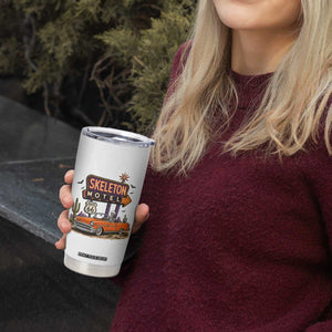 Skeleton Motel Halloween Route Highway 66 Tumbler Cup Spooky Road Trip