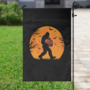 Funny Halloween Bigfoot Pumpkin Garden Flag Spooky Cryptid Autumn Gift